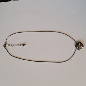 Vintage Silver Tone Art Deco Design Necklace